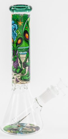 SirEEL Ancient Alien Beaker Bong with Bowl -10"