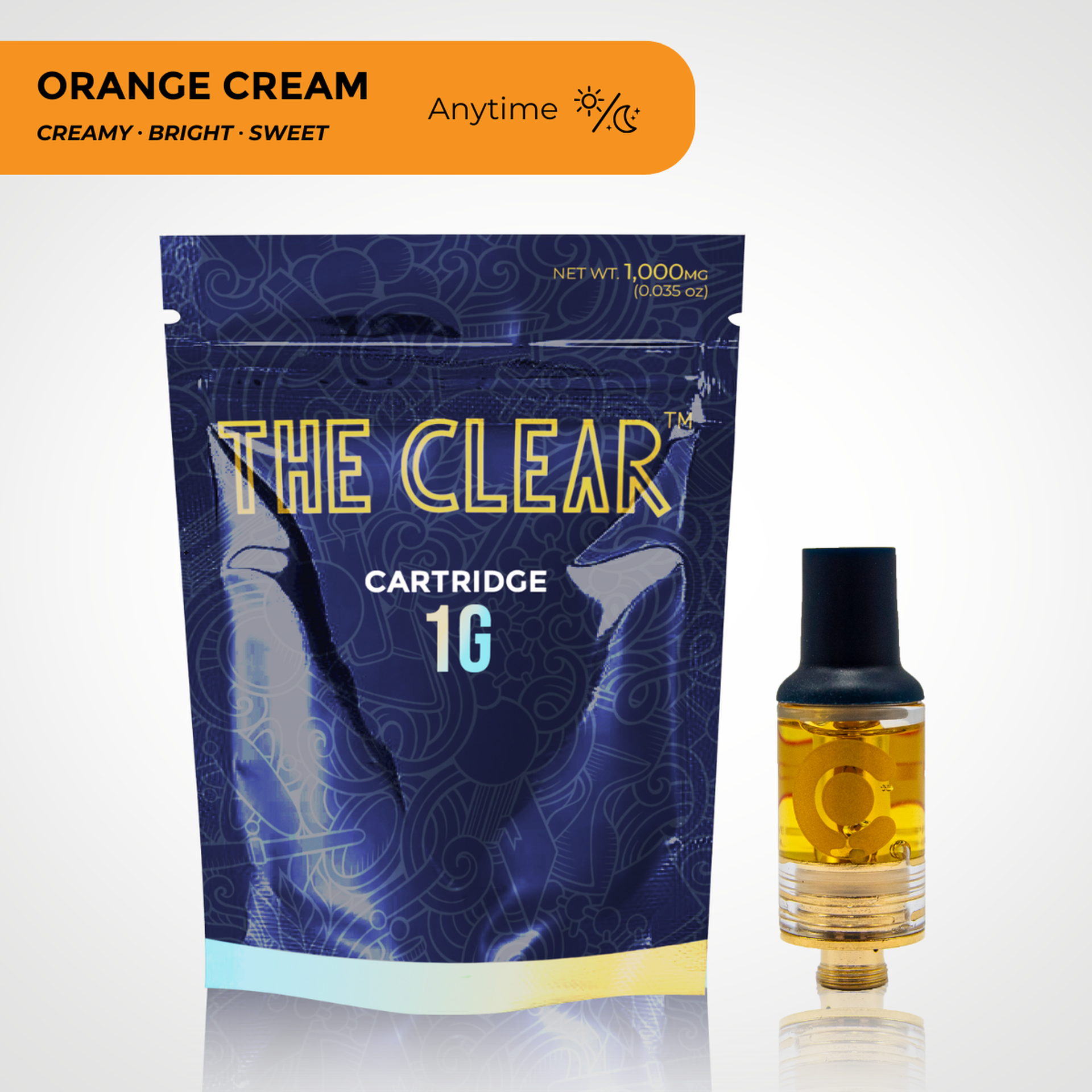 The Clear - 1G Cart - Orange Cream
