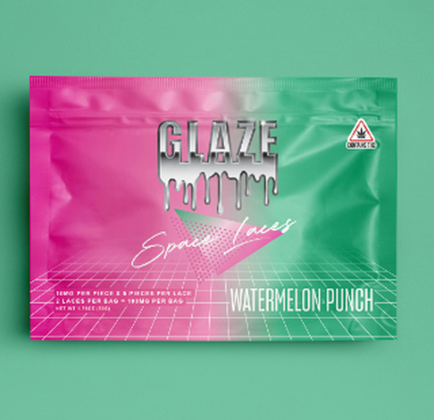 Watermelon Punch Space Laces - GLAZE - Edibles - 100mg