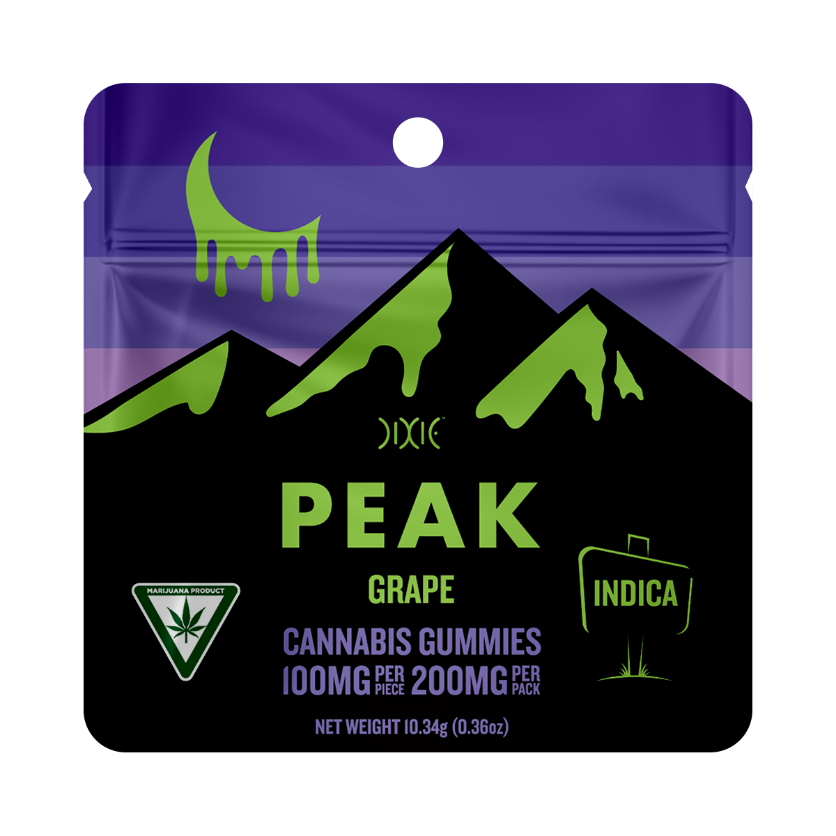 Dixie Peak - Grape Gummy 2pk 200mg