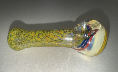 LUVBUDS - 4" FRIT GOLD FUMED PIPE