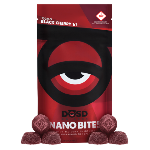 DOSD Nano Bites | Black Cherry 1:1 THC:CBD 100mg Rec