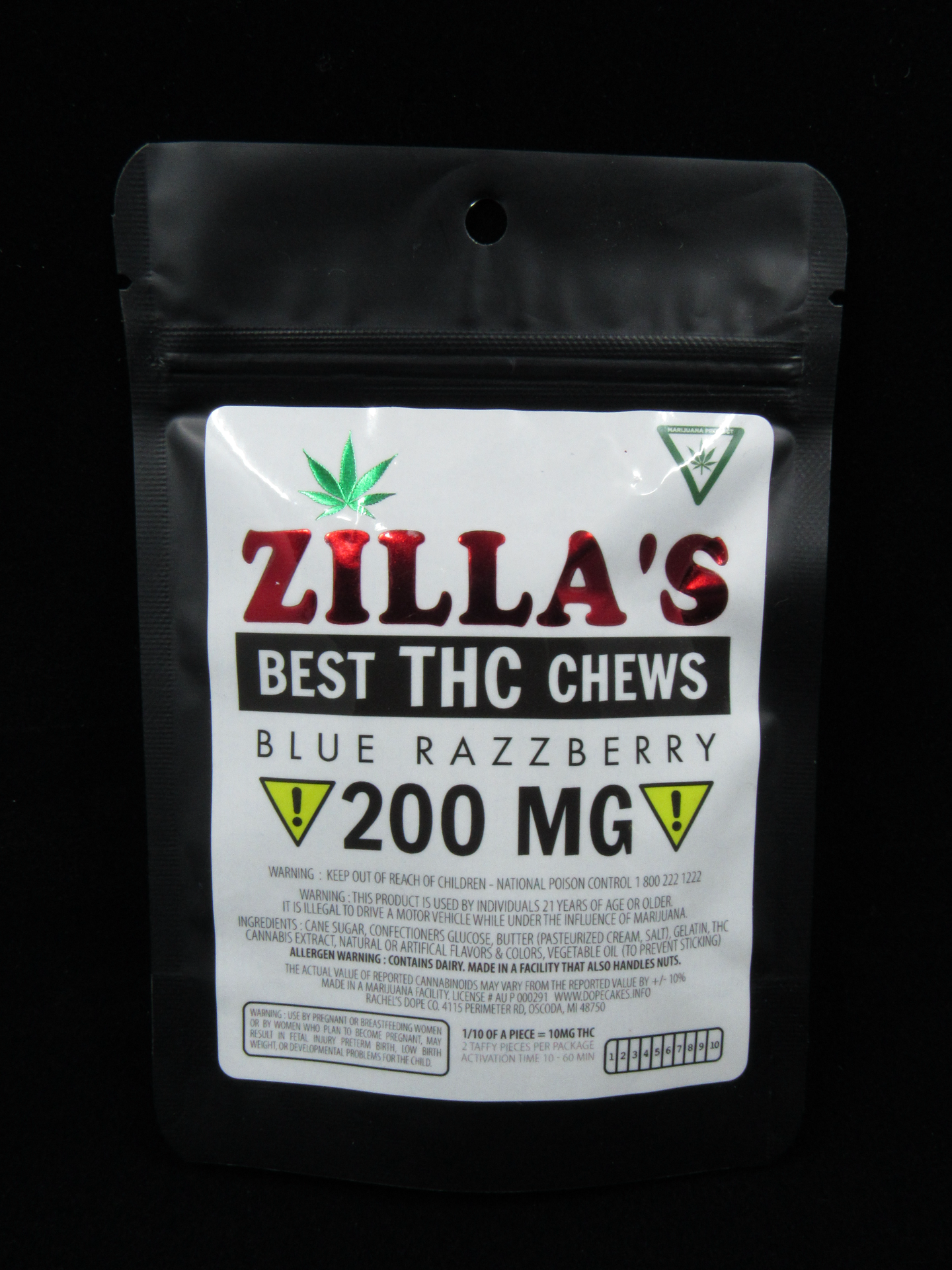 Blue Razzberry 200mg Taffy