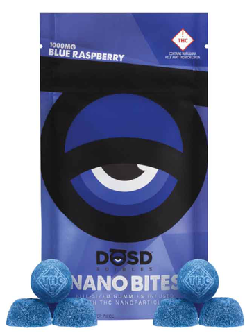 DŌSD Edibles - 1000mg Nano Bites - Blue Raspberry