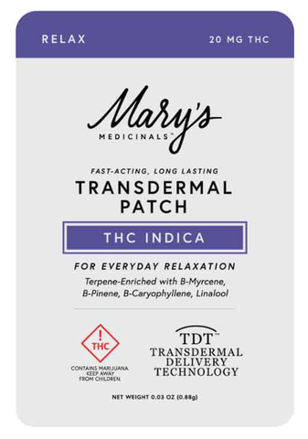 Marys Medicinals-Transdermal-Patches-Relax Indica-1ct-(20mgTHC)