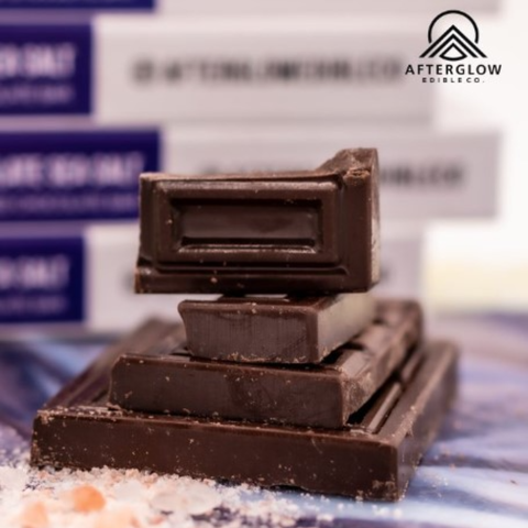 Dark Chocolate Sea Salt Bar - Afterglow Edibles - 100mg