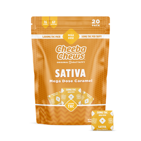 CHEEBA CHEWS - 1000MG SATIVA - MEGA DOSE CARAMEL