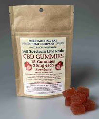 Merry Meeting Bay Hemp Co. - (CBD) Strawberry Live Resin Gummies - 375mg CBD
