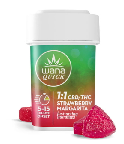 Wana Quick - Strawberry Margarita 1:1 (THC:CBD) - 10pk/100mg