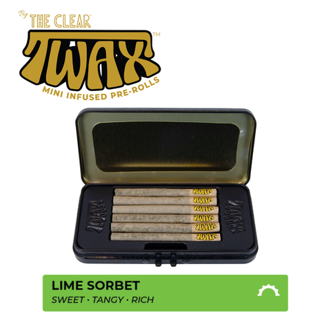 CLEAR - 6PK .5G TWAX LIME SORBET - INFUSED PREROLLS