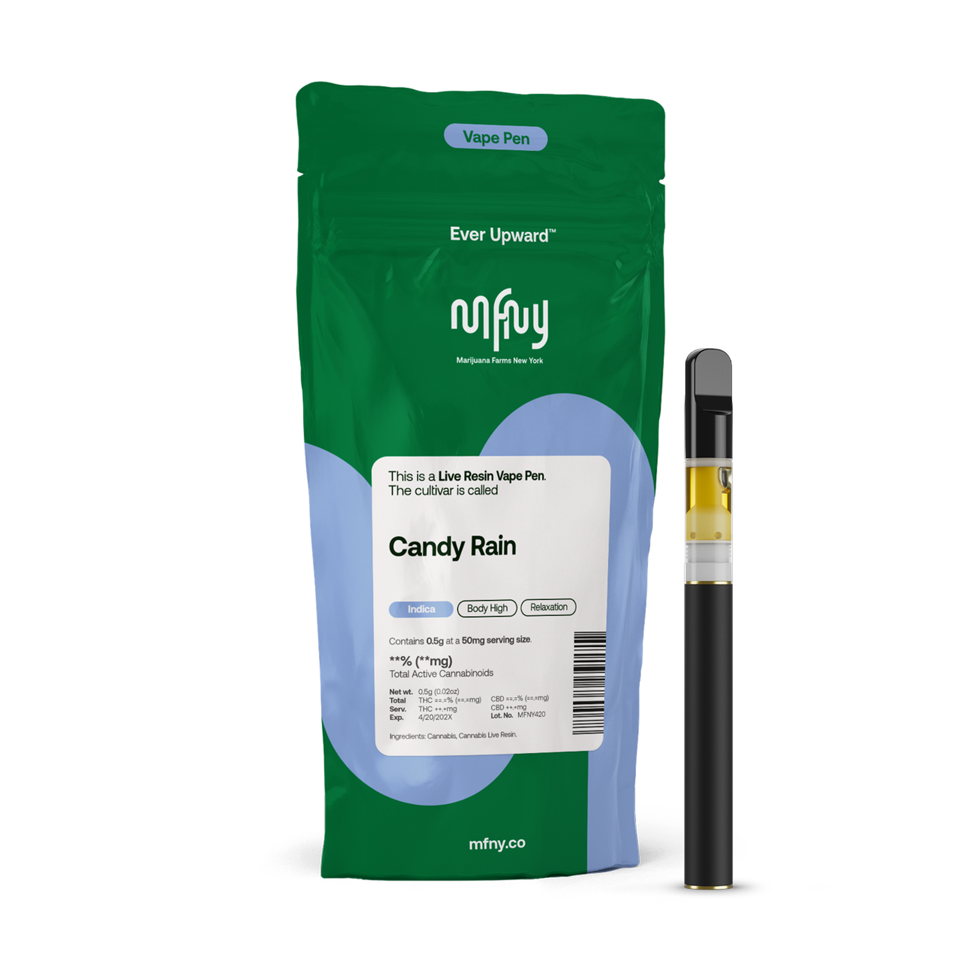 MFNY Candy Rain All-in-one 0.5G Live Resin Vape