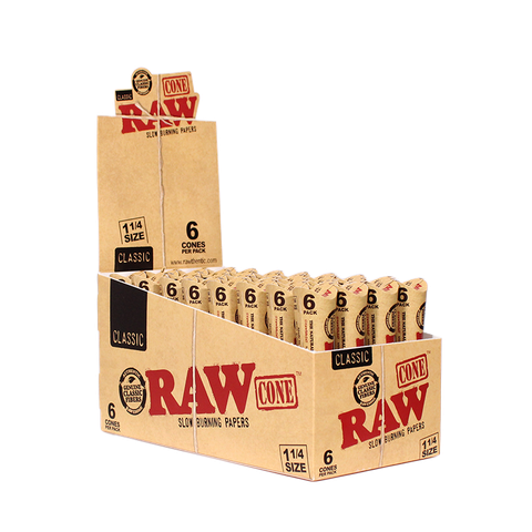 RAW Classic Cones - 1 1/4 6 Pack