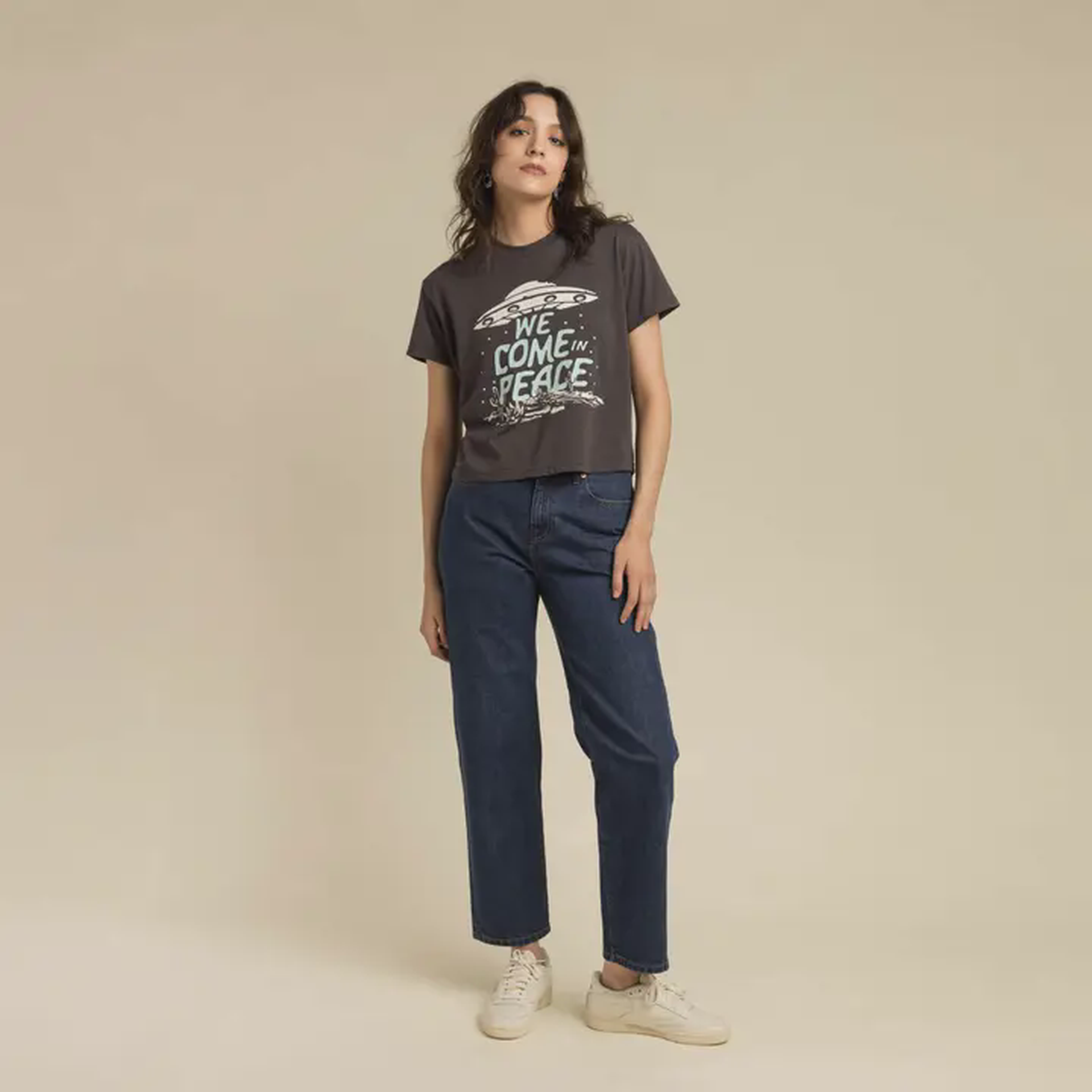 We Come In Peace Crop Tee