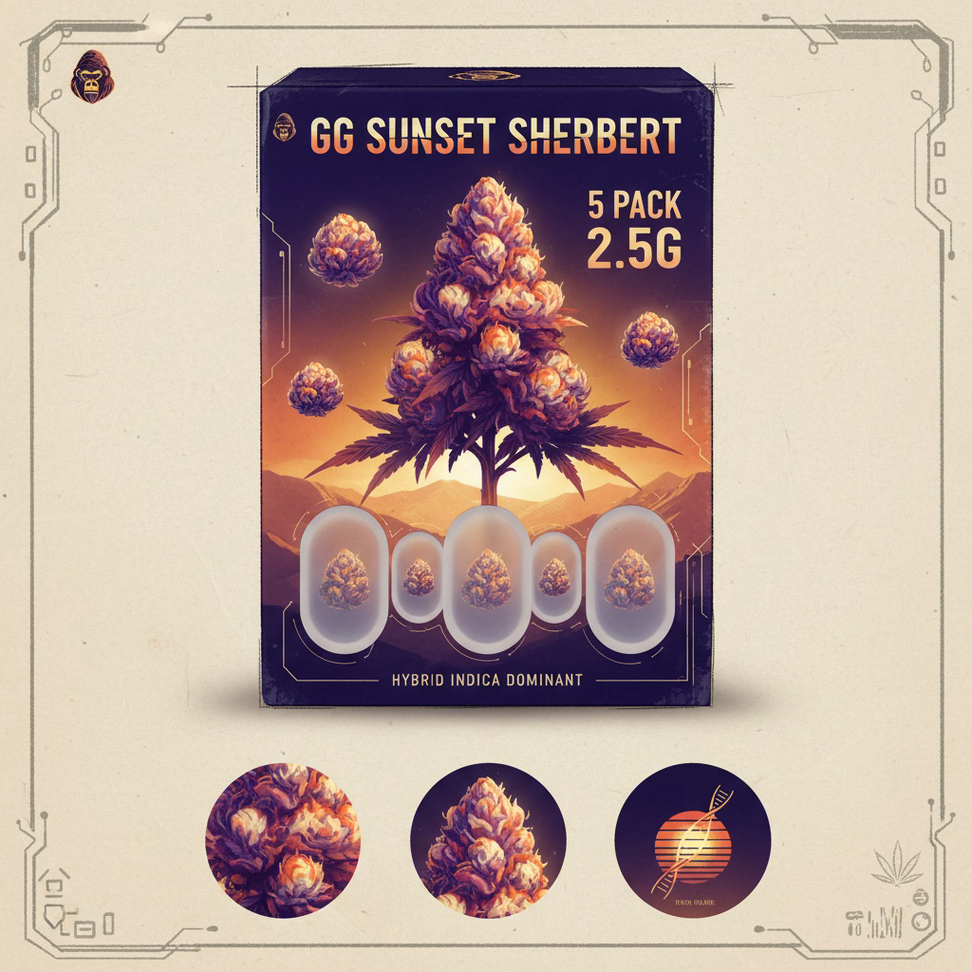 GG Sunset Sherbert 5 Pack 2.5
