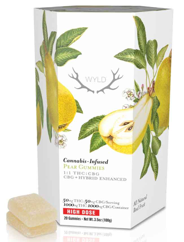 Wyld Pear 1:1 CBG + Hybrid Enhanced Gummies | 1000mg
