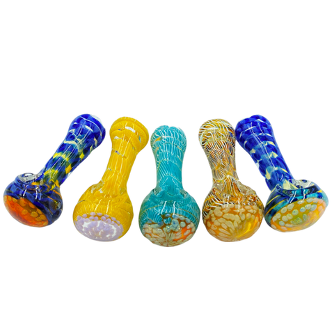 LUVBUDS - 3.5" ASSORTED COLORS - FLOWER HEAD PIPE
