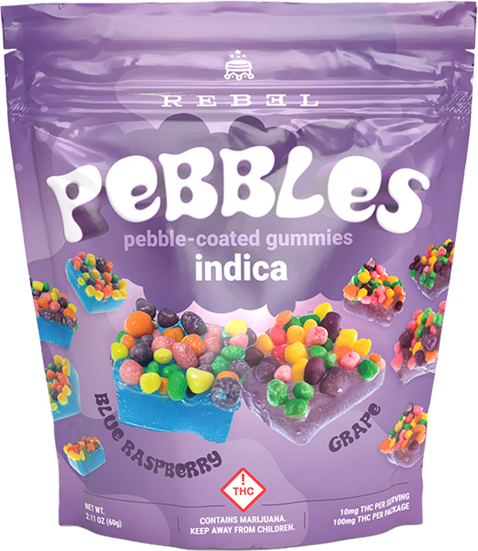 Rebel|Pebbles|Indica|100mg