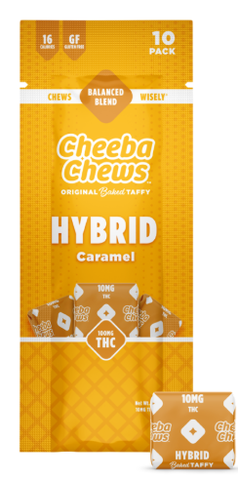 Caramel Hybrid 100mg 10pk Cheeba Chews