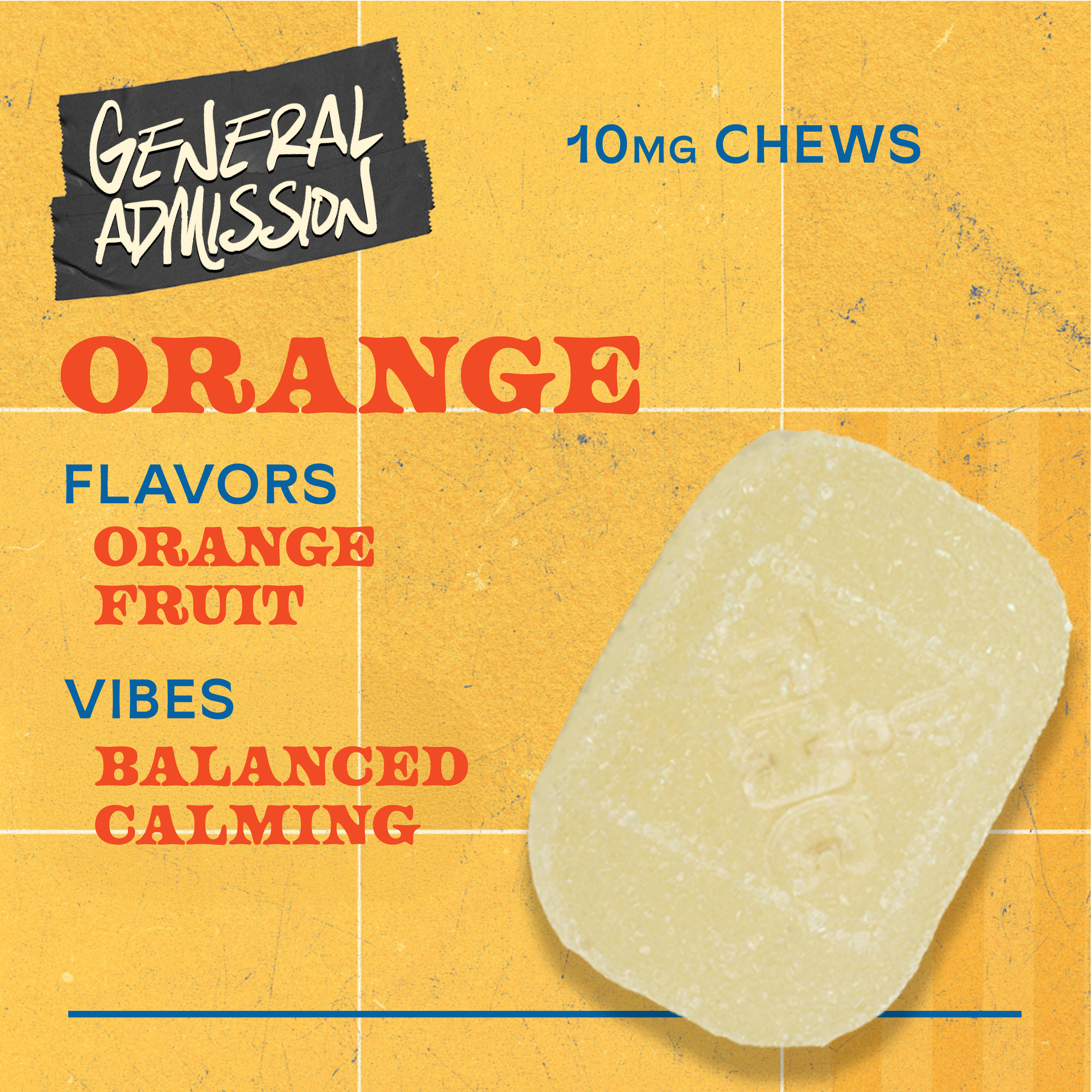Distillate Chews 10pk Edibles - Orange 100mg