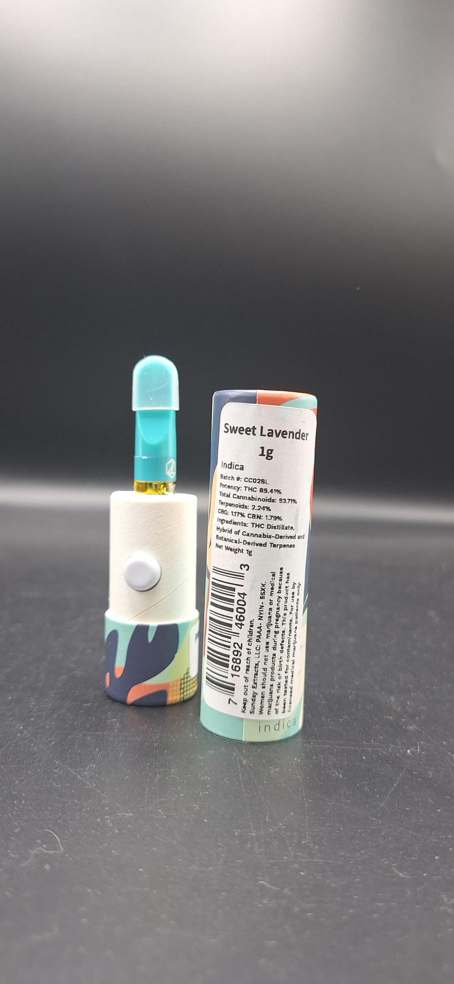 Sunday Extracts - Sweet Lavender 1g Distillate Cartridge