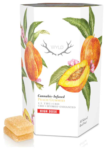 Wyld Peach 1:1 CBD + Hybrid Enhanced Gummies | 1000mg