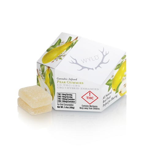 Wyld Pear Gummies | CBG 1:1 Hybrid 100mg Rec