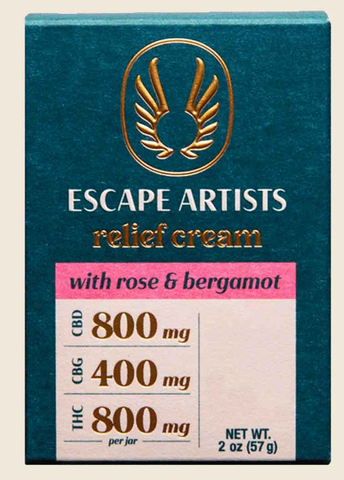 E.A. Relief Cream 2.0oz | 800mg CBD - 400mg CBG - 800mg THC | 2:1:2 | Rose & Bergamot