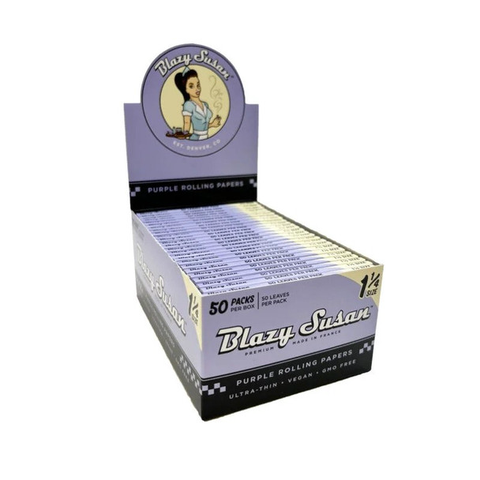 HMI - BLAZY SUSAN PURPLE 1 1/4" ROLLING PAPERS