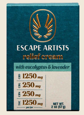E.A. Relief Cream 2.0oz | 1250mg CBD - 250mg CBG - 250mg CBN - 1250mg THC | Eucalyptus & Lavender
