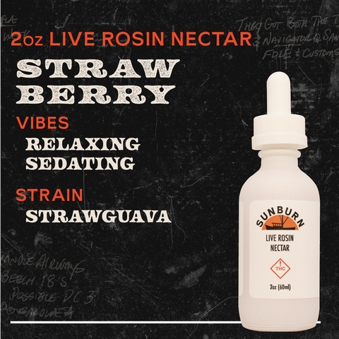 Sunburn - Nectar 100mg Tincture - 2oz Strawberry Strawguava