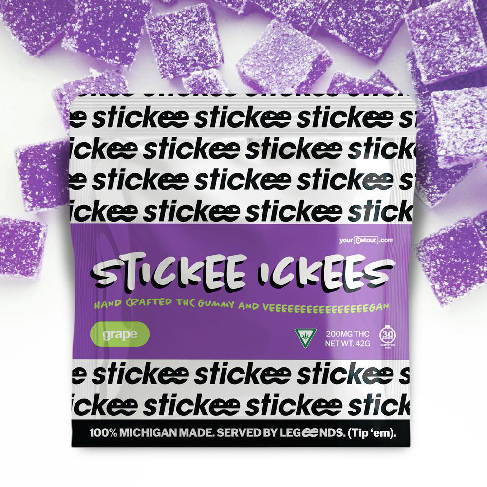 Stickee-Ickee - Grape Gummies 200mg