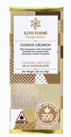 Kind Farms - Cookies Crunch Chocolate Bar 200mg