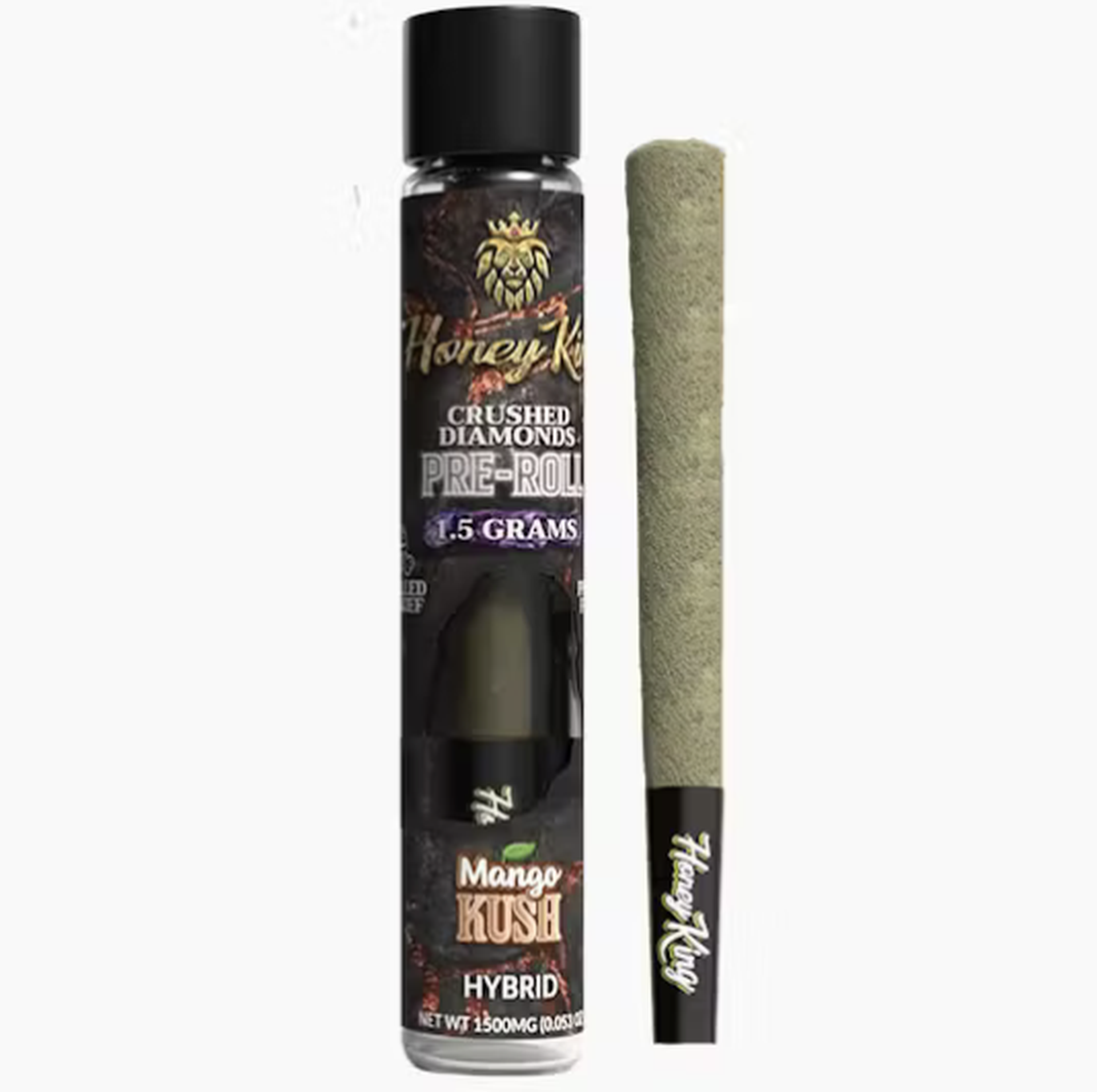 Honey King - 1.5G Diamond Infused Preroll - Mango Kush - Hybrid