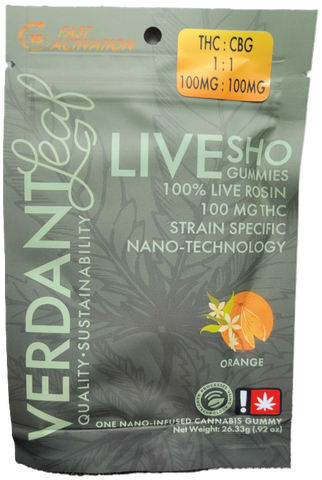 ORANGE ROSIN NANO GUMMY | BENZINA | 100MG TOTAL | 1 GUMMY