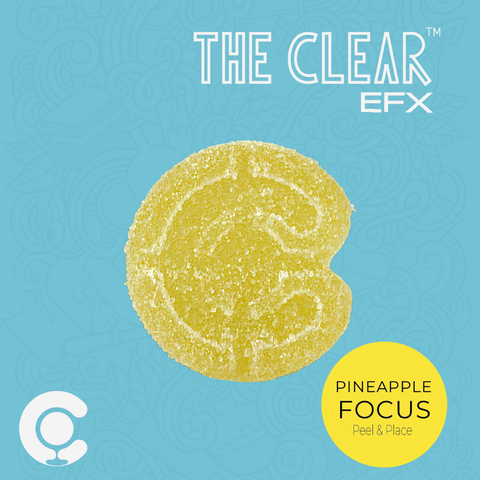 CLEAR - 100MG PINEAPPLE - FOCUS INFUSED VEGAN GUMMIES