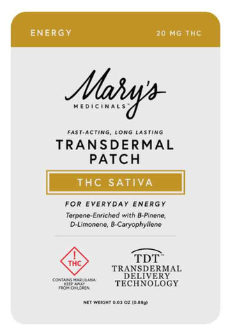 Marys Medicinals-Transdermal-Patches-Energy Sativa-1ct-(20mgTHC)