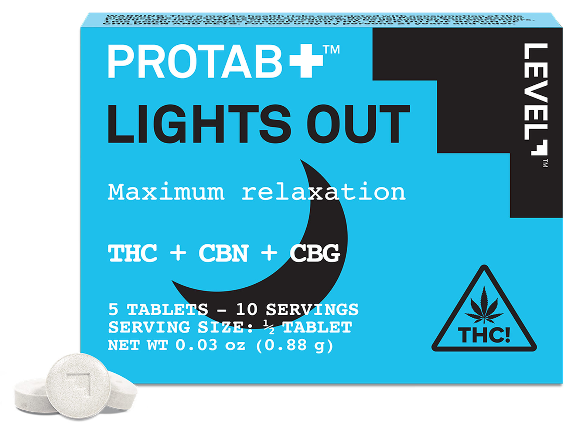 Level Protab Lights Out Tablets 5PK THC 20MG Edibles