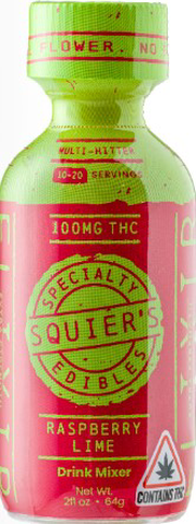 Raspberry Lime Hash Rosin Mixer - Squier's - Edibles - 100mg