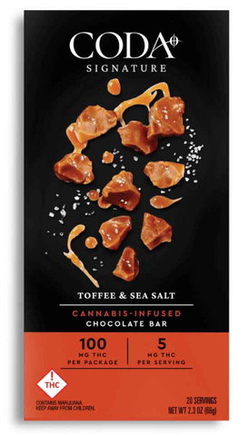 Coda Bars | 100mg THC | Toffee & Sea Salt