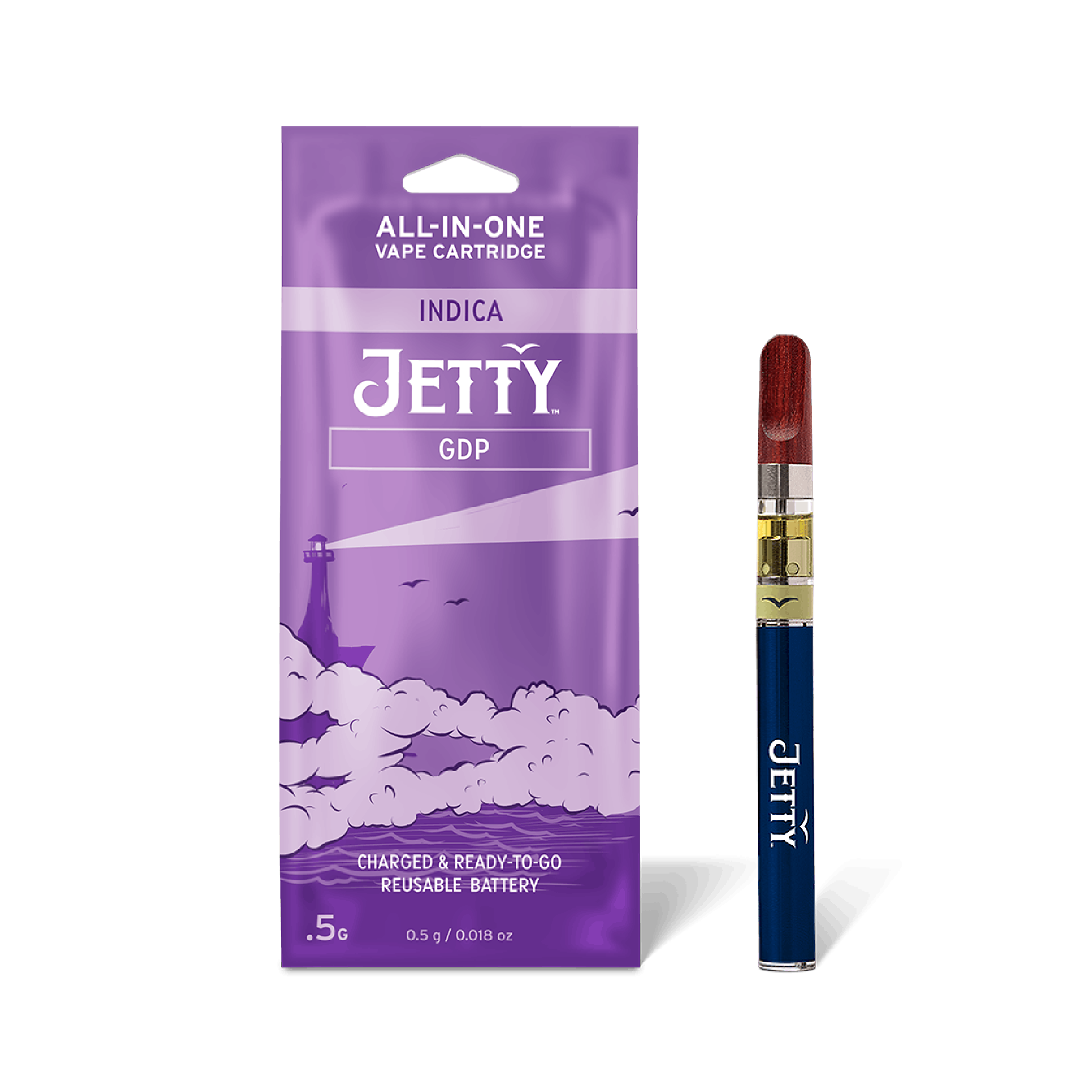 Jetty - Grand Daddy Purp Indica AIO Vape Pen - .5g