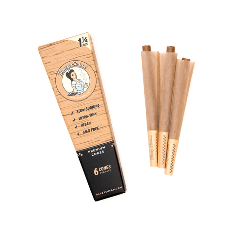 Blazy Susan Unbleached 1 1/4 Cones- 6 pack