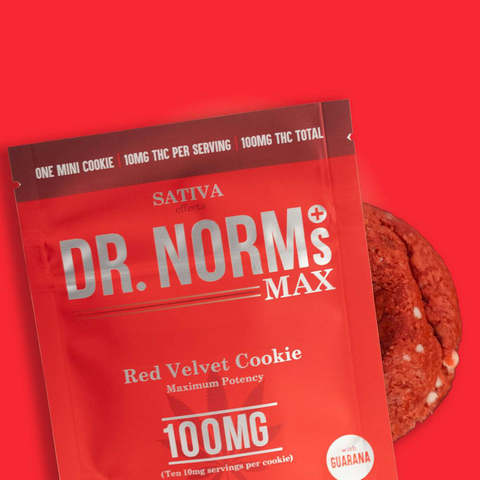 Dr. Norm's - Red Velvet 100mg MAX Cookie - SATIVA