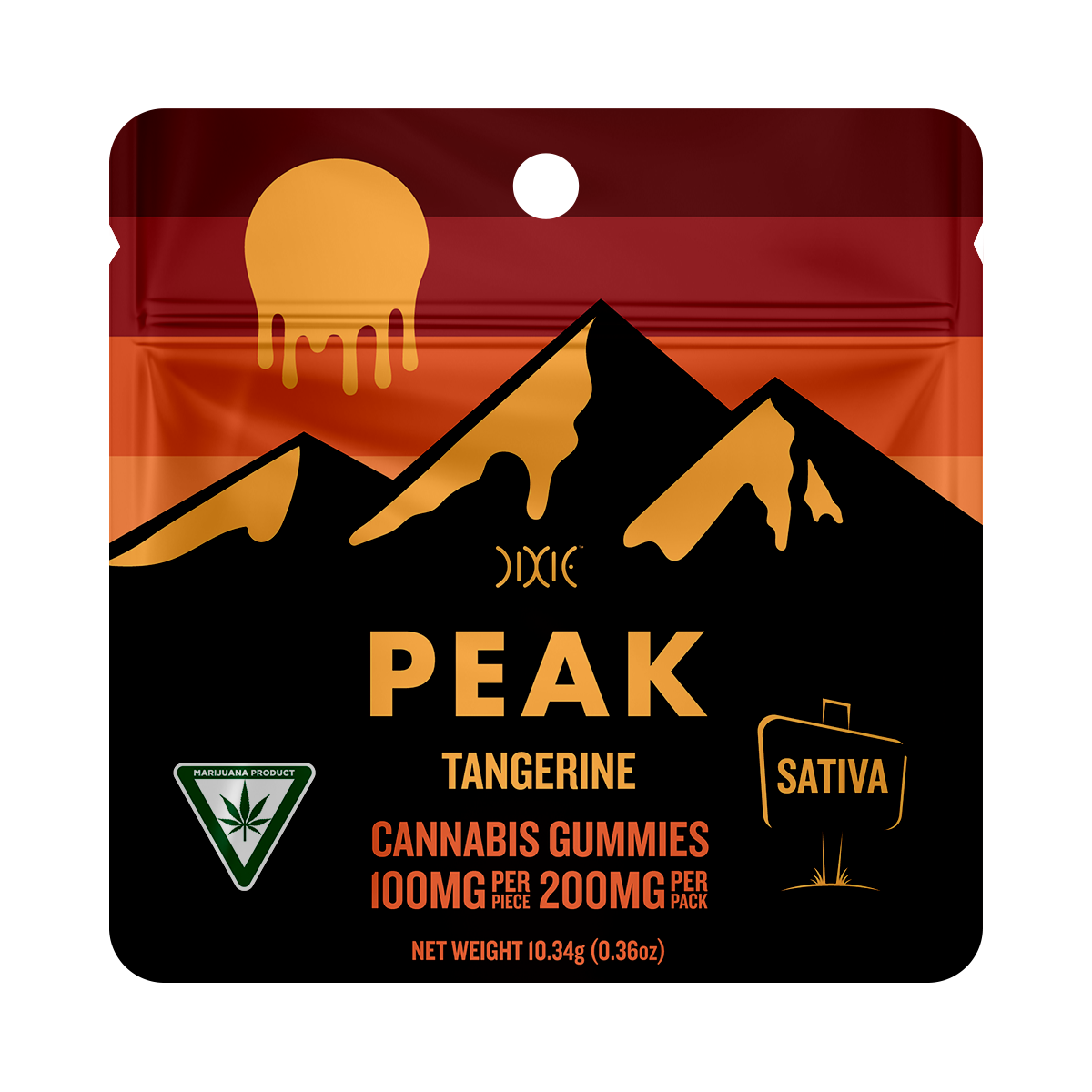 Dixie Peak - Tangerine Gummy 2pk 200mg