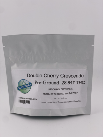 Subterra Cannabis Flower - Double Cherry Crescendo Pre-ground