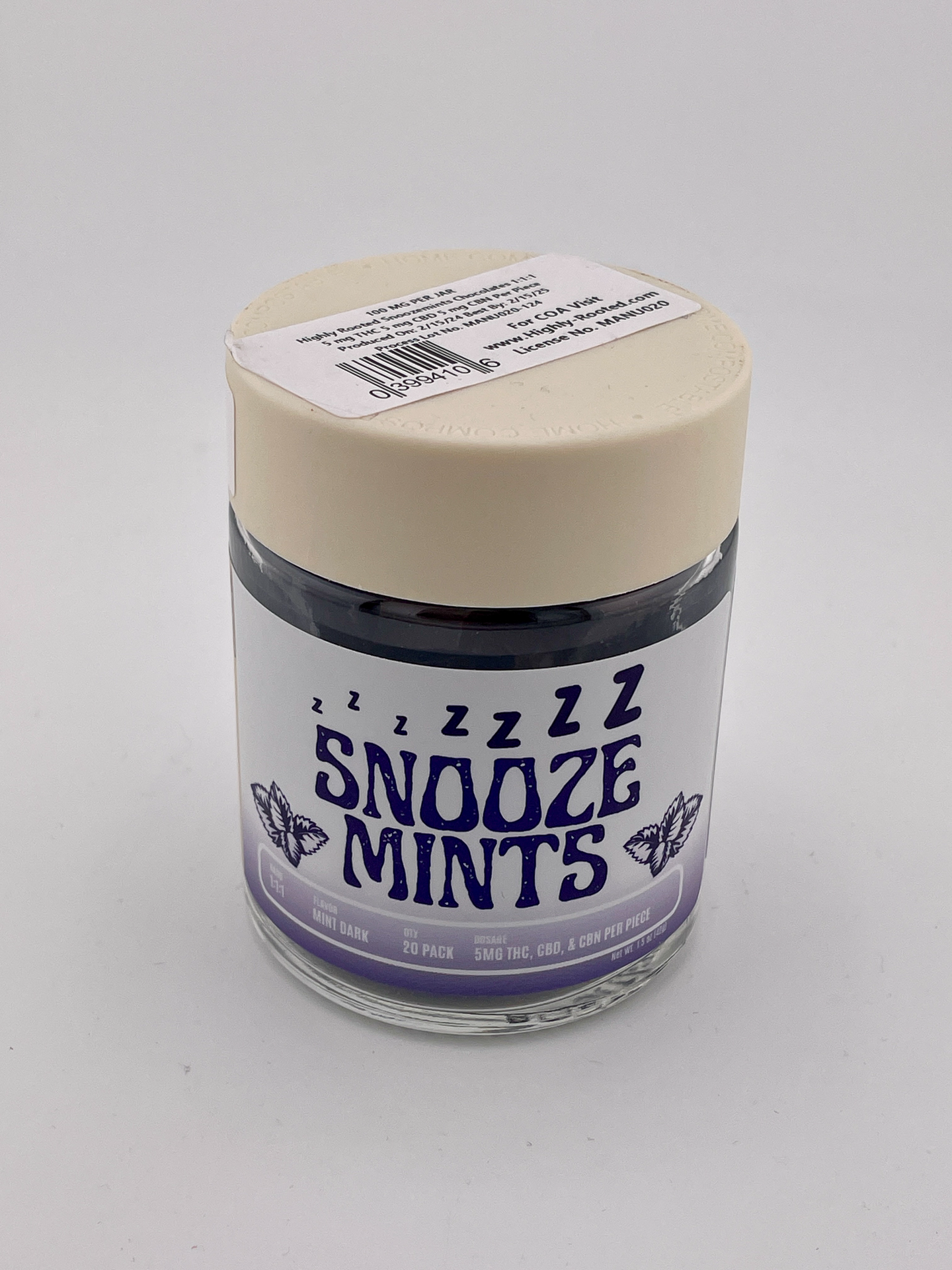 Highly Rooted Edibles - Snoozemints (100mg)