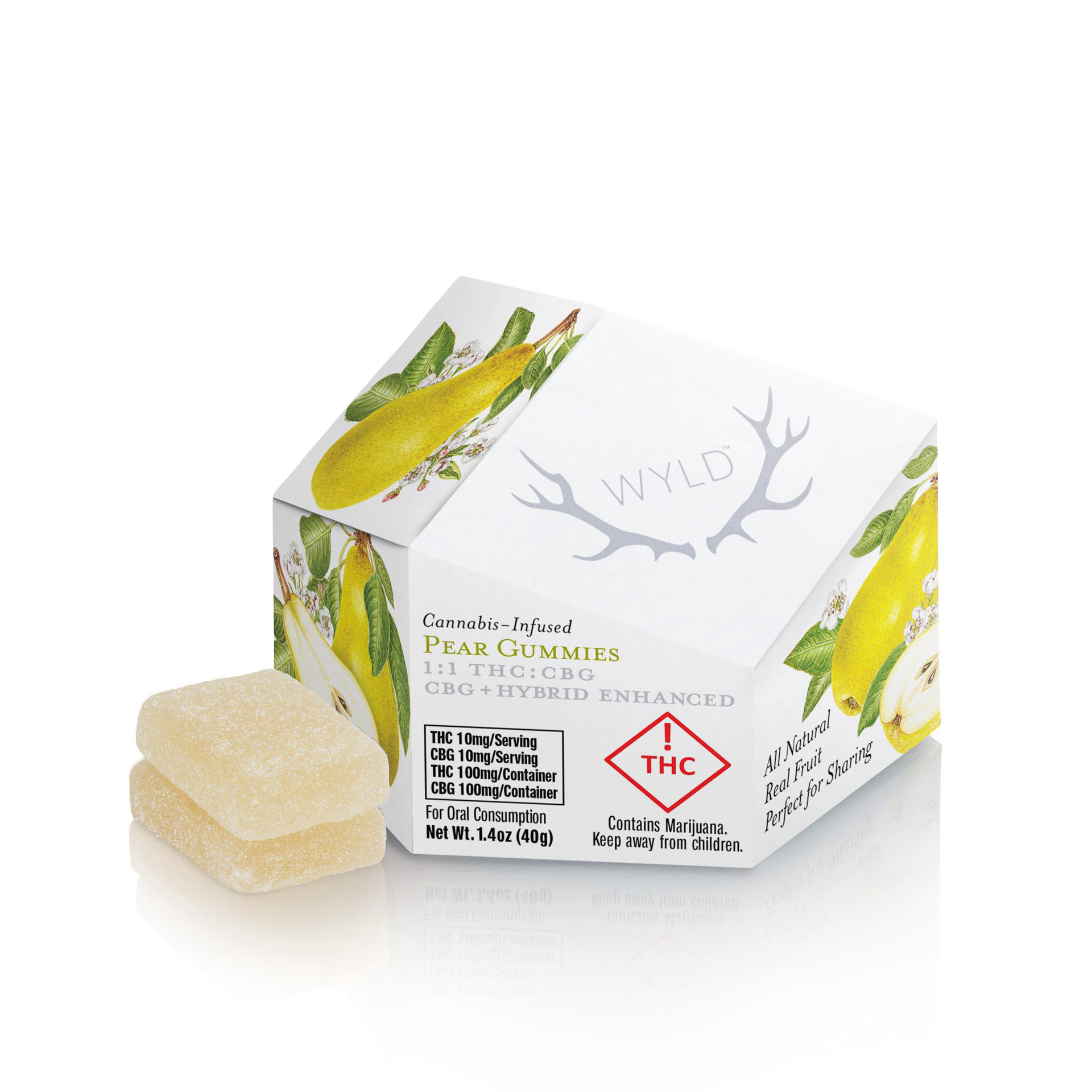 Wyld Gummies - Pear 1:1 THC/CBG