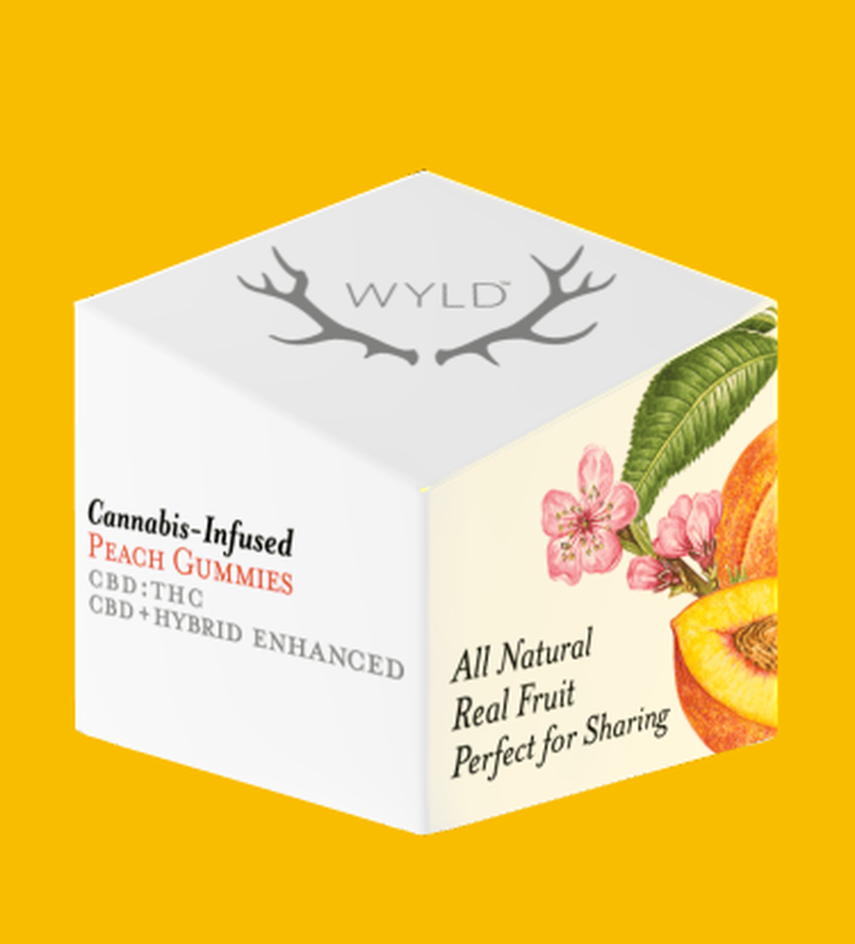 Wyld | Distillate Gummies | - 50mg | 1:2 | THC:CBD | Peach