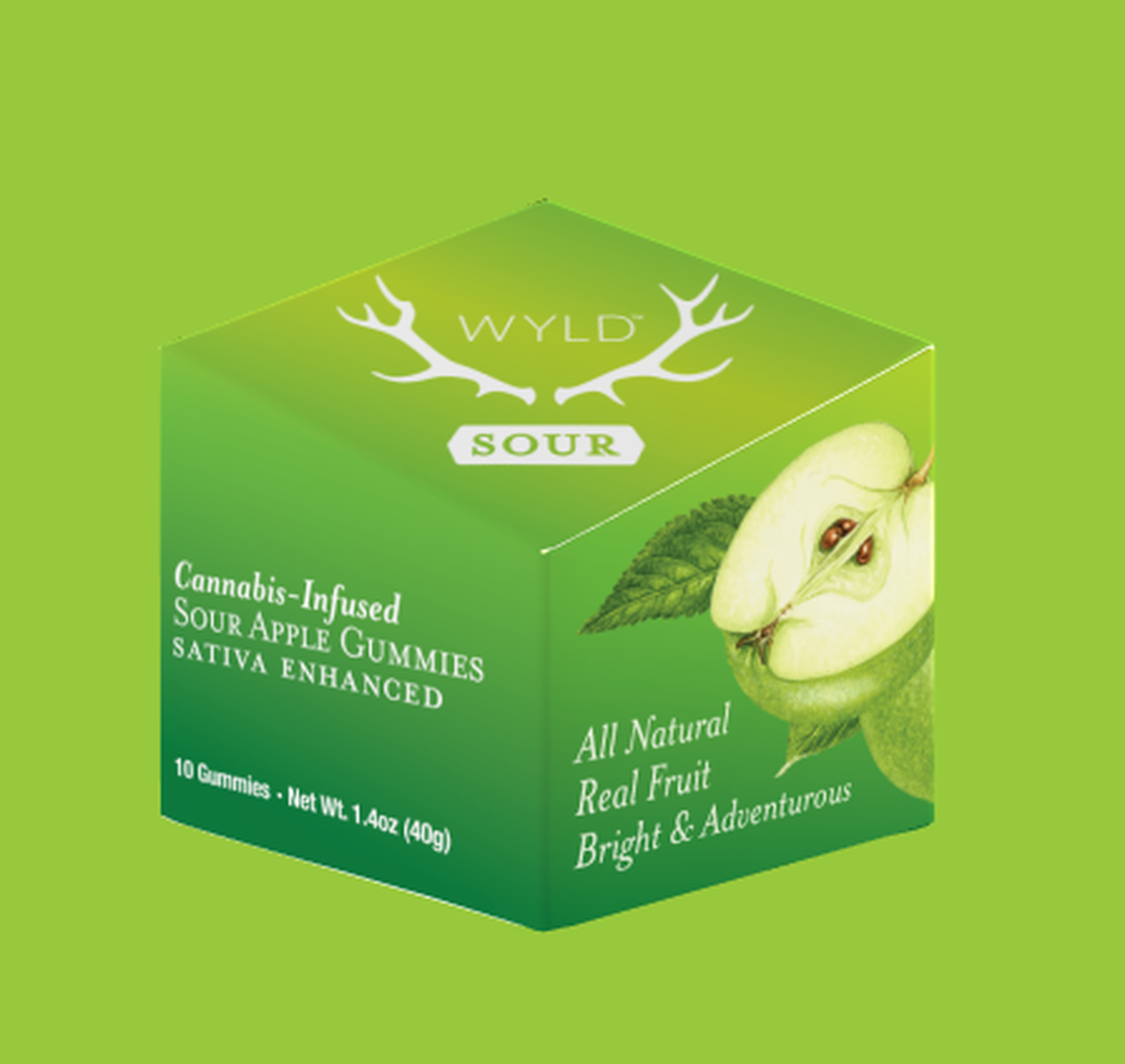 Wyld | Distillate Gummies | - 100mg | Sour Apple