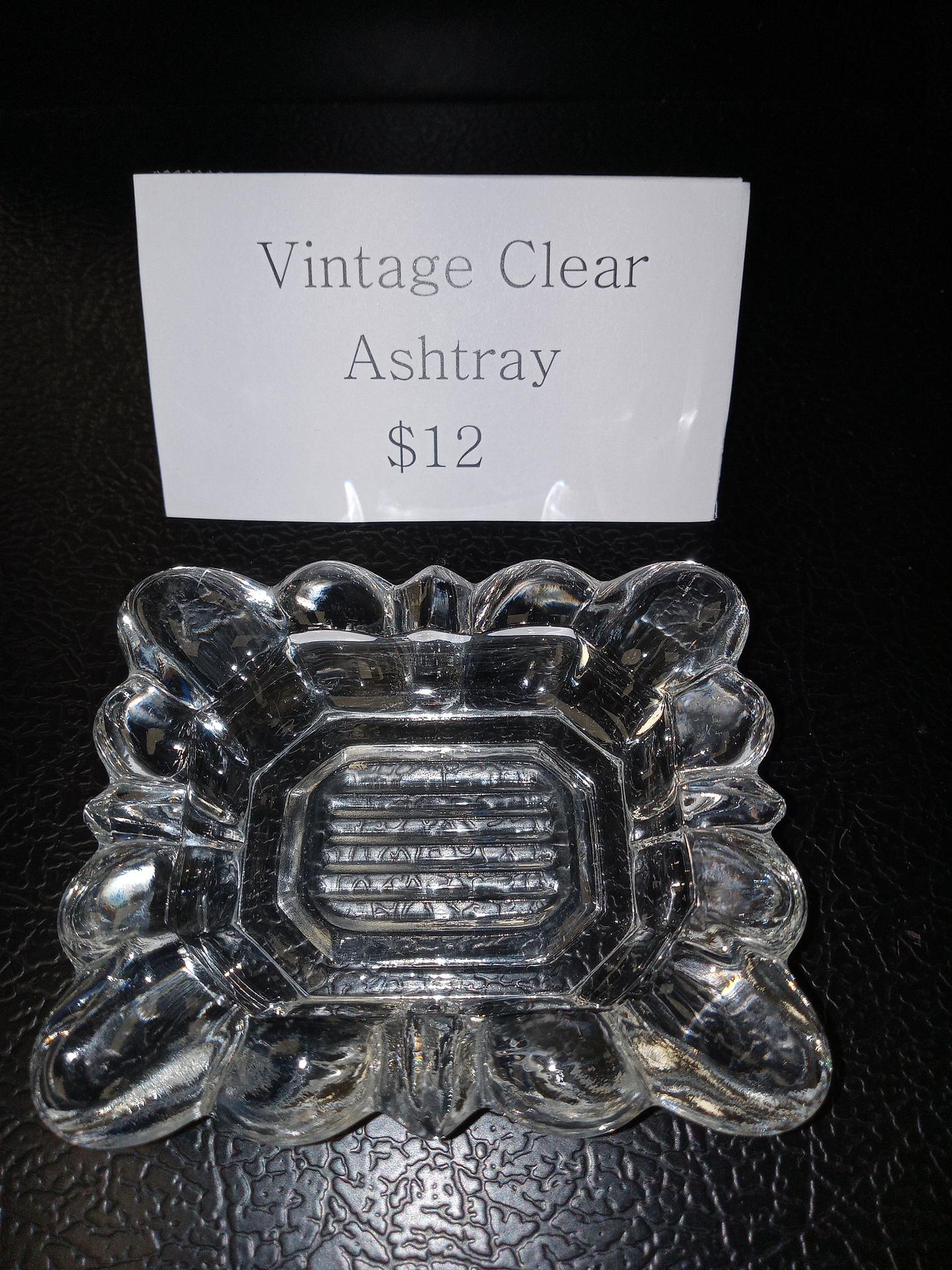 Ashtrays: - Vintage Clear Ashtray