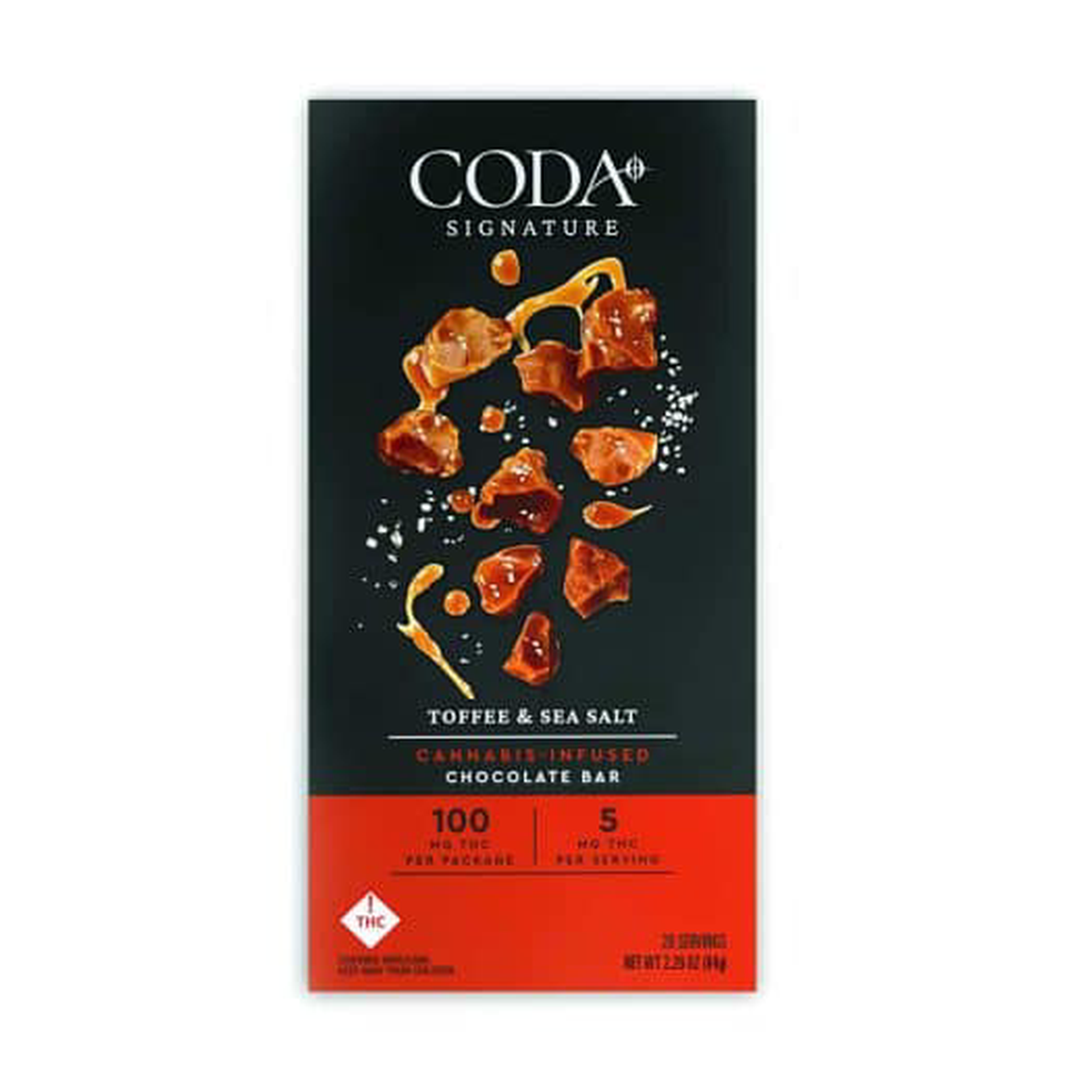 Coda | Chocolate Bar | - 100mg | Toffee and Sea Salt